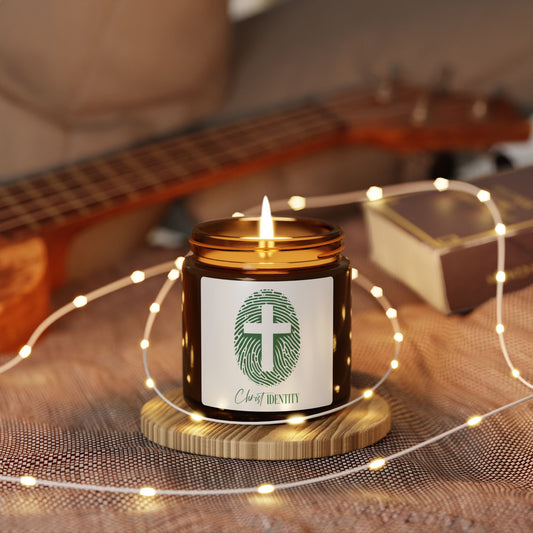 Inspirational Scented Soy Candle - Christ Identity, Relaxation Gift, Home Decor, Spirituality, Uplifting Candles