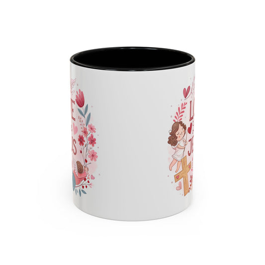 Inspirational Accent Coffee Mug - "Love Like Jesus" Design, Motivational Gift for Christians, Religious Home Decor, Unique Coffee Lover's