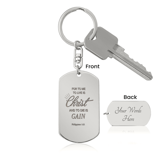Engraved Tag Keychain