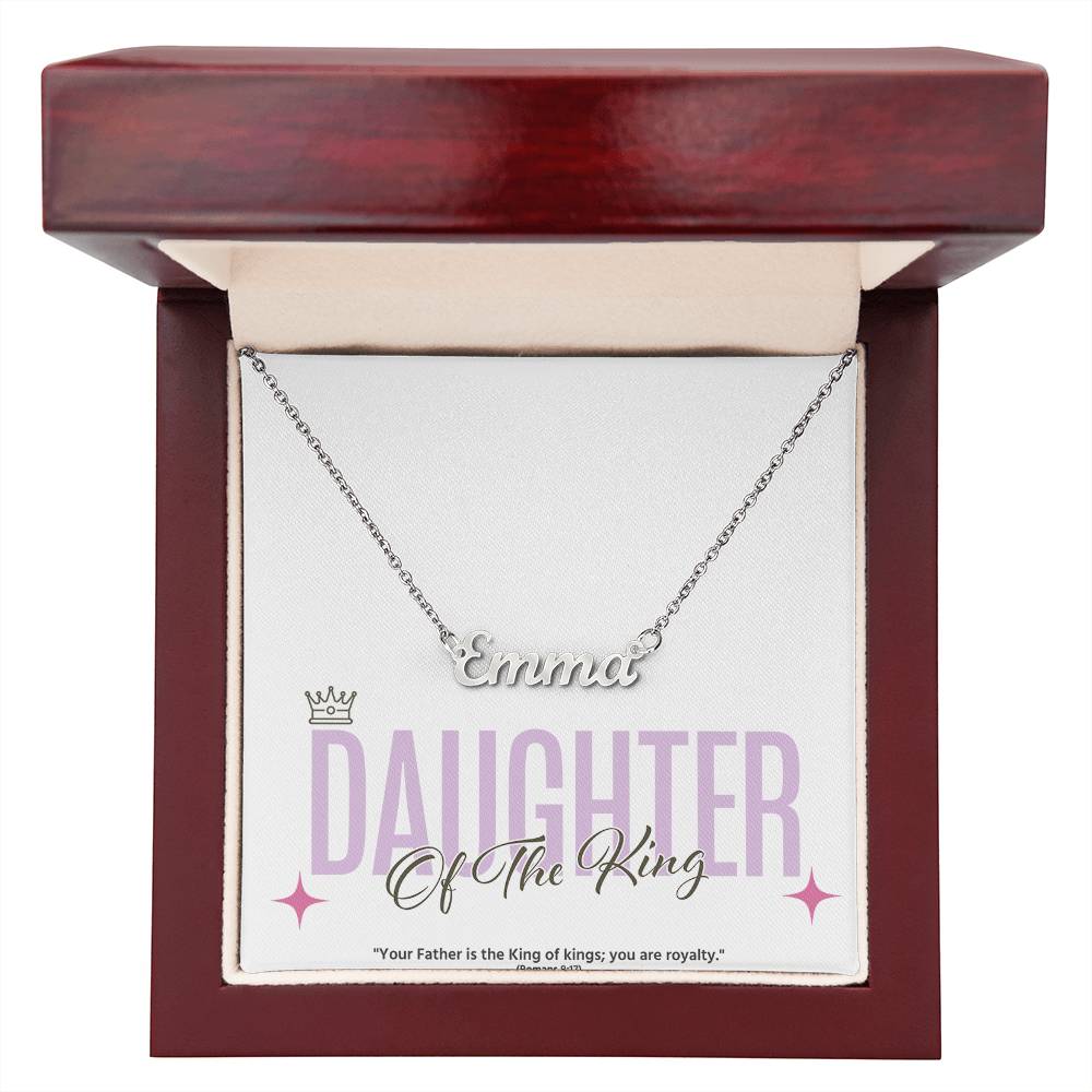 Personalized "Daughter of the King" Name Necklace