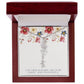 Personalized Vertical Name Necklace with Rose Design – Elegant Custom Jewelry Gift for Women