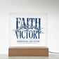 Faith Victory Acrylic Square Plaque – Strength in Faith, Power in Victory