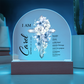 Baptism Night Light For Baby, Baby Gift Personalized, Baptism Gift, Dedicated Gift, Nursery Decor, Kids Beside Night Lamp, New Baby Gift