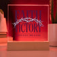 Faith Victory Acrylic Square Plaque – Strength in Faith, Power in Victory