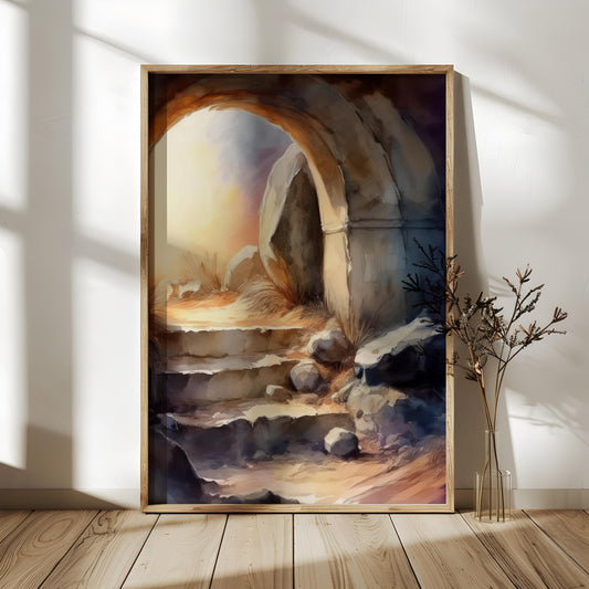 The Empty Tomb Christian Wall Art – Symbol of Resurrection & Victory